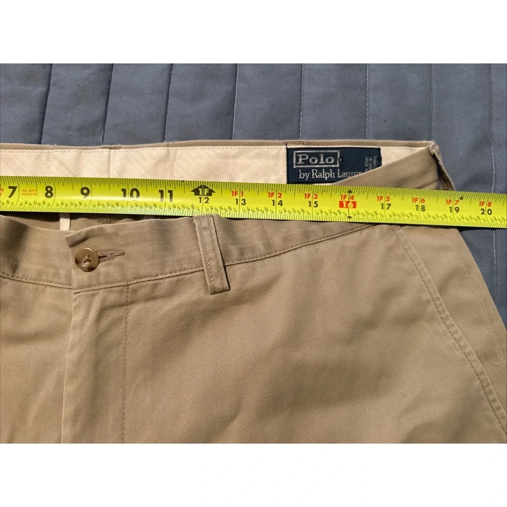 Polo Ralph Lauren Mens Classic Tan Khaki Chino Pants Cotton 38x32 Please Read!!